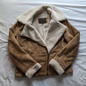 Banana Republic Factory Faux Shearling Moto Jacket